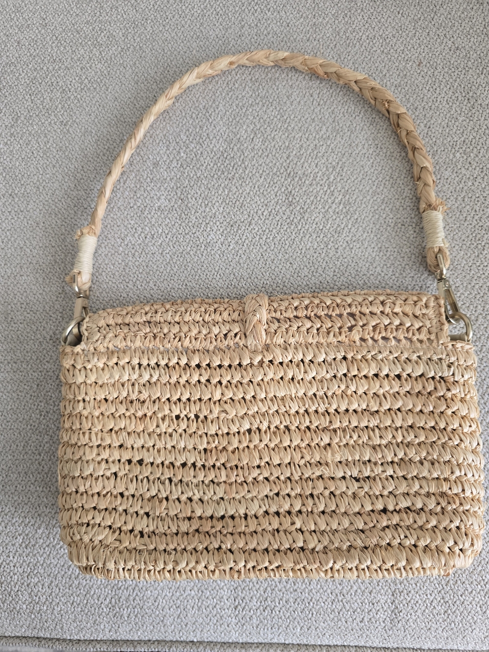 L*Space Camaya Woven Paper Raffia Convertible Shoulder Bag / Clutch - Picture 4 of 7